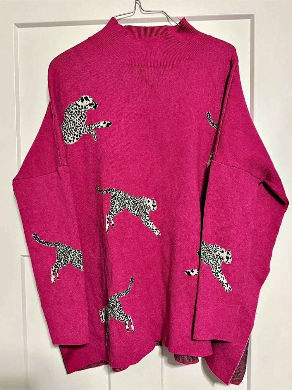Pink Animal Print Sweater by Entro
